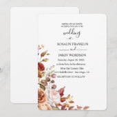 waterverf bloemige trouw uitnodiging (Voorkant / Achterkant)