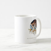 Waterverf Bloemige Trouwfoto Mok (Voorkant rechts)