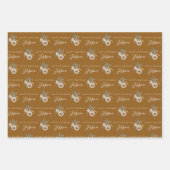 Waterverf Bloemige Verjaardags Inpakpapier Vellen  (Voorkant 3)