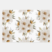 Waterverf Bloemige Verjaardags Inpakpapier Vellen  (Voorkant)