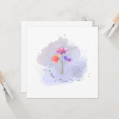 waterverf - bloemkaart kaart (Voorkant / Achterkant in situ)