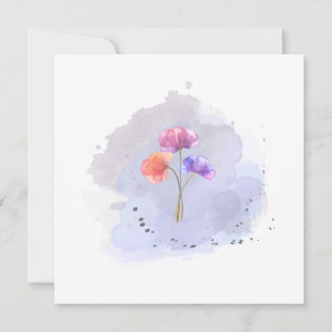 waterverf bloemkaart kaart