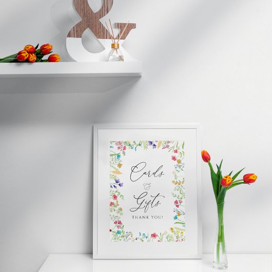 Waterverf Bloemkaarten en Cadeaus Poster