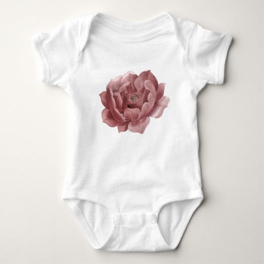 Waterverf Bloemkleding Roze Romper (Voorkant)