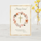 Waterverf bloemkrans orthodoxe sympathie kaart (Gele Bloem)