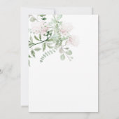 Waterverf Bloemlicht & Luchtige bruiloft uitnodigi Kaart (Achterkant)