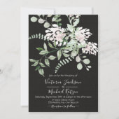 Waterverf Bloemlicht & Luchtige bruiloft uitnodigi Kaart (Voorkant)