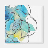 waterverf bloemmagneet magneet (Voorkant)