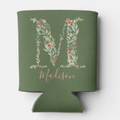 Waterverf bloemmonogram "M" Blikjeskoeler (Achterkant)