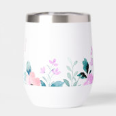 Waterverf Bloemmonogram wijntrommel (Achterkant)