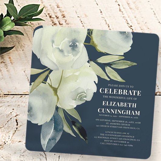 Waterverf bloemmonument kaart