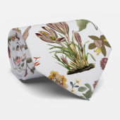 waterverf bloemmotief 2508.Lgrey BG Stropdas (Opgerold)