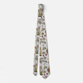 waterverf bloemmotief 2508.Lgrey BG Stropdas (Achterkant)