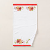 Waterverf bloemmotief bad handdoek (Handdoek)
