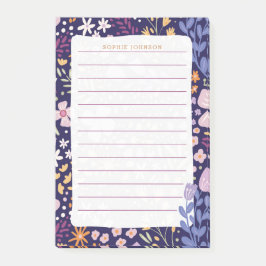 Waterverf Bloemmotief Bloemen Paars Meisjesachtig Post-it® Notes
