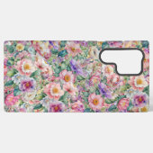 Waterverf bloemmotief, bloemenachtergrond samsung galaxy hoesje (Achterkant horizontaal)