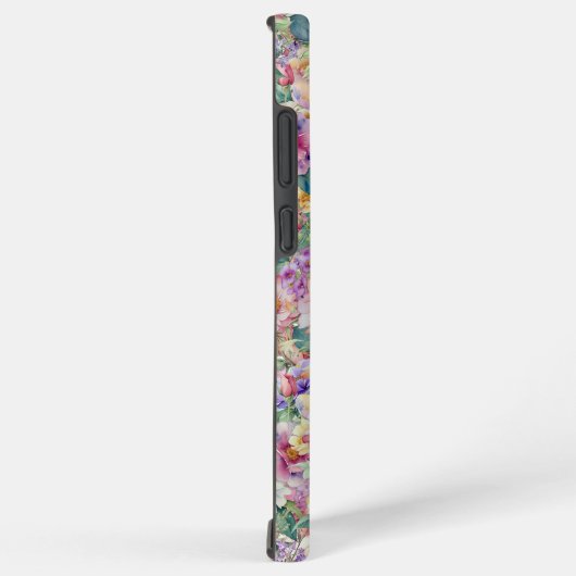 Waterverf bloemmotief, bloemenachtergrond samsung galaxy hoesje (Rechterkant)