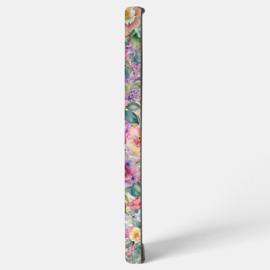 Waterverf bloemmotief, bloemenachtergrond samsung galaxy hoesje (Linkerkant)