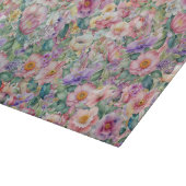 Waterverf bloemmotief, bloemenachtergrond snijplank (Hoek)