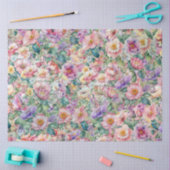 Waterverf bloemmotief, bloemenachtergrond tissuepapier (Craft)