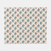 Waterverf bloemmotief fleece deken (Voorkant (Horizontaal))