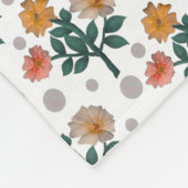 Waterverf bloemmotief fleece deken (Hoek)