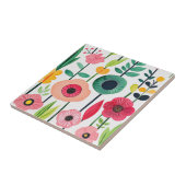 Waterverf bloemmotief kleurrijk tegeltje (Zijkant)