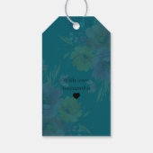 Waterverf Bloemmotief | Moderne Bloemen Cadeaulabel (Achterkant)