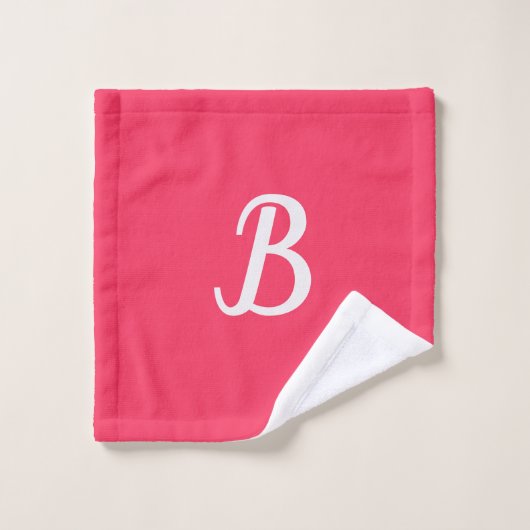 Waterverf bloemmotief monogram naam bad handdoek (Wasdoekje)