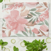 Waterverf Bloemmotief Monogram Theedoek (Gevouwen)