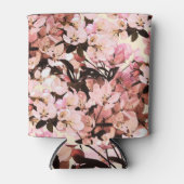 Waterverf bloemmotief ontwerp blikjeskoeler (Voorkant)