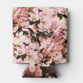 Waterverf bloemmotief ontwerp blikjeskoeler (Achterkant)