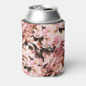 Waterverf bloemmotief ontwerp blikjeskoeler (Blikje Achterkant)