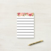 Waterverf Bloemmotief Post-it® Notes (Op bureau)