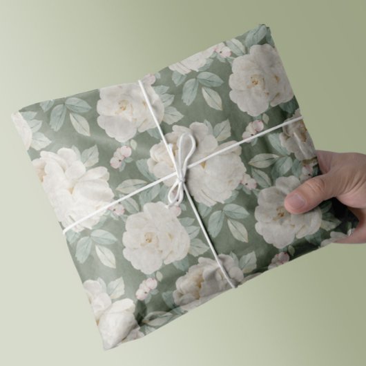 Waterverf Bloemmotief Tissuepapier