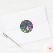 Waterverf bloemontwerp Gift business branding Ronde Sticker (Envelop)