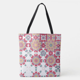 Waterverf Bloemontwerp, Roze Bloemprint Tote Bag