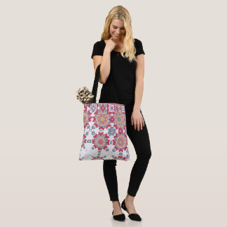 Waterverf Bloemontwerp, Roze Bloemprint Tote Bag