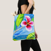 Waterverf bloemontwerp tote bag (Dichtbij)