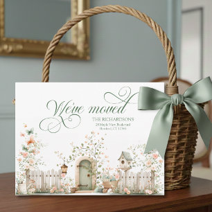 Waterverf Bloemrijke Cottage Ansichtkaart We Zijn Briefkaart