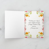 Waterverf Bloemrijke Moederdag Groet Kaart (Binnen)