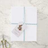 Waterverf Bloemrijke Pasen Cadeaulabel (Met Touw)