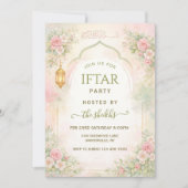 Waterverf bloemrijke Ramadan iftar uitnodigingen (Voorkant)
