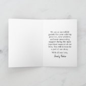 Waterverf Bloemrijke vroedvrouw Dank u Nieuwe Baby Bedankkaart (Binnen)