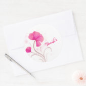 Waterverf bloemroze bruiloft bedankt sticker (Envelop)