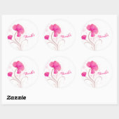 Waterverf bloemroze bruiloft bedankt sticker (Vel)