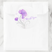 Waterverf bloemroze bruiloft bedankt voor je stick ronde sticker (Tas)