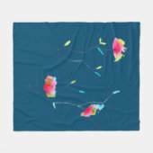 Waterverf bloemroze kunstbloem fleece deken (Voorkant (Horizontaal))