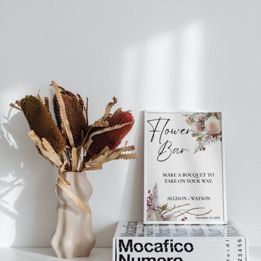 Waterverf Bloemstaafteken vrijgezellenfeest Poster