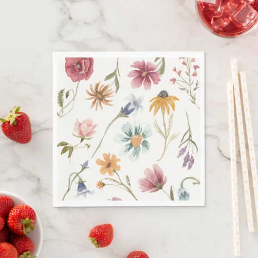 Waterverf Bloemthee servetten (Insitu)